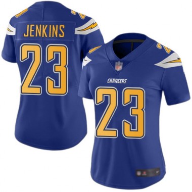 Los Angeles Chargers NFL Football Rayshawn Jenkins Electric Blue Jersey Women Limited #23 Rush Vapor Untouchable->women nfl jersey->Women Jersey